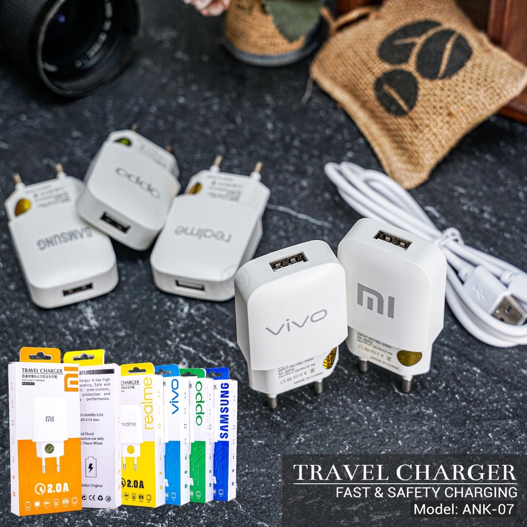 TC CASAN TRAVEL CHARGER DELL 2.0 1USB BRANDED VIVO