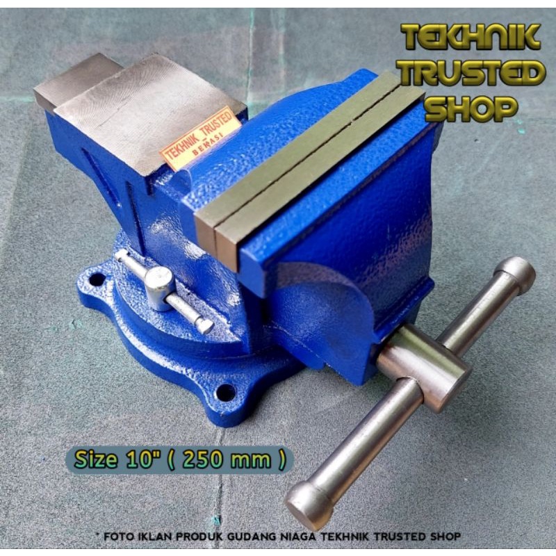 Bench vice ragum 10" 250 mm Tanggem clamp klem catok meja besi cor