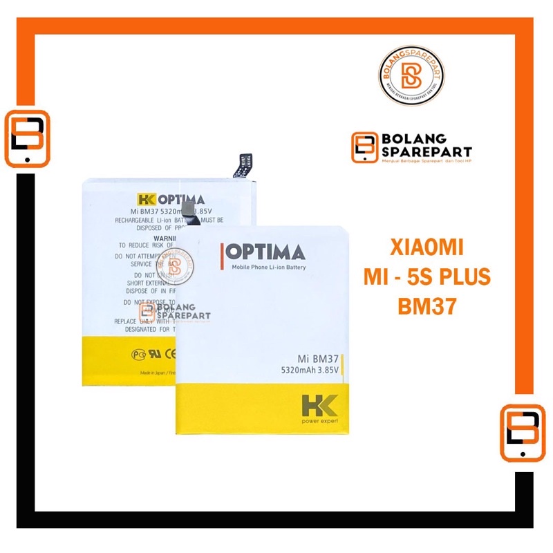 BATERAI BATRE XIAOMI MI5S PLUS / MI 5S PLUS BM37 HK OPTIMA DOUBLE IC