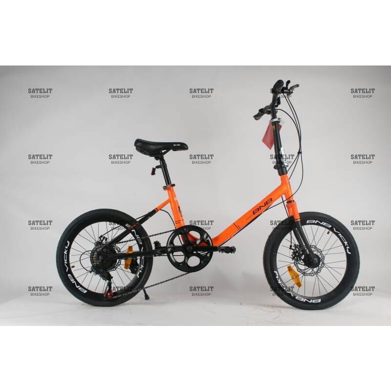 Sepeda Ukuran 20 Sakoni Supreme Minivelo Minion BnB Vicky 7 Speed Rem Cakram Sepeda Minivelo Minion-BNB - Orange