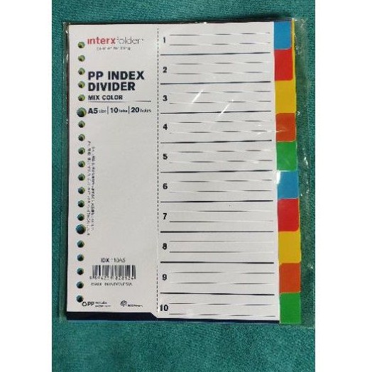 

Binder Divider A5 #10 tabs