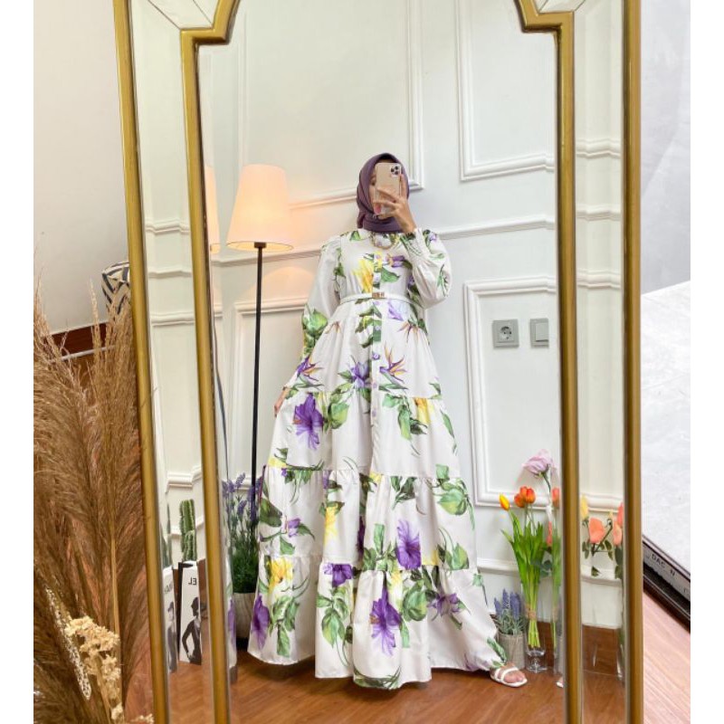 VERANI DRESS PAKAIAN WANITA IMPORT GAMIS PREMIUM BUSUI FRIENDLY BAJU LEBARAN KONDANGAN TERBARU