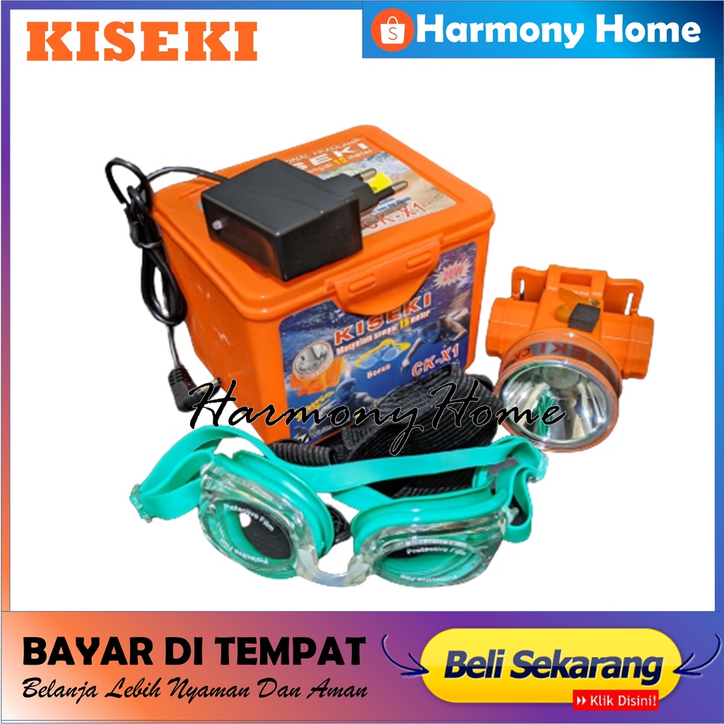 Senter Kepala Sepeda KISEKI CK-X1 35 Watt KISEKI CK-X1 Waterproof Bonus kacamata Selam