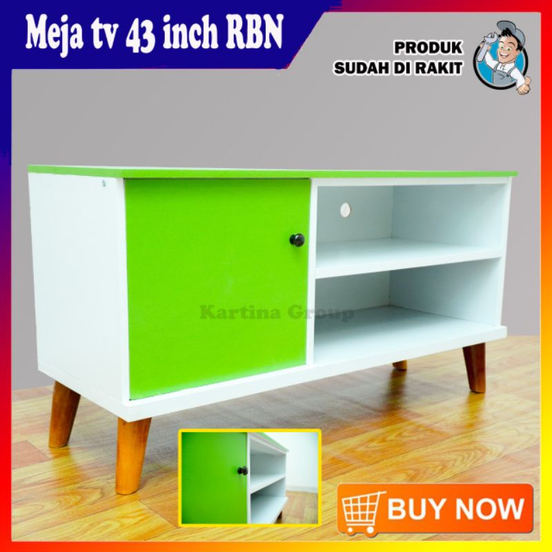 (Free Hadiah Gratis) Meja Tv premium RBN modern Kekinian Minimalis 43 inch