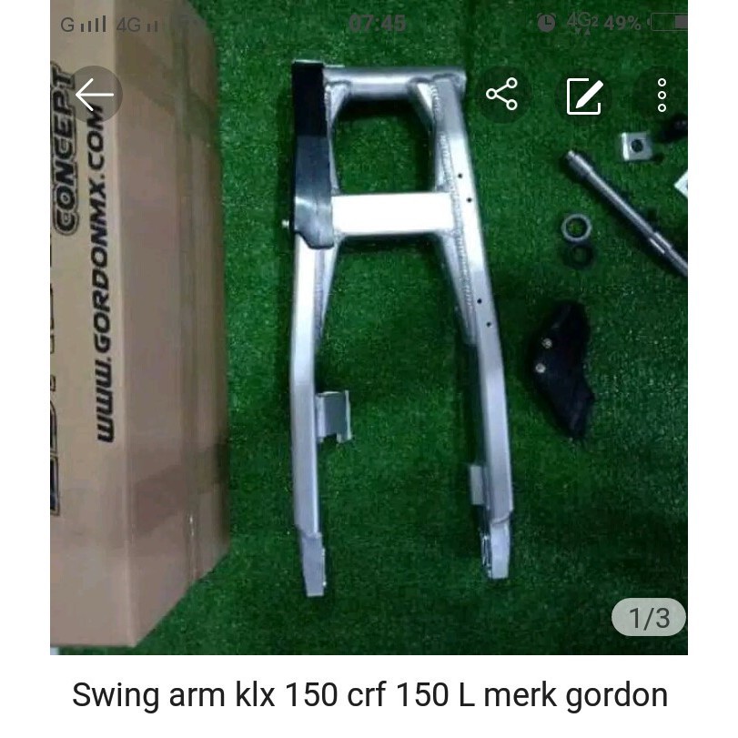 SWING ARM ALMUNIUM KLX 150 ATAU CRF 150 MERK GORDON ORIGINAL