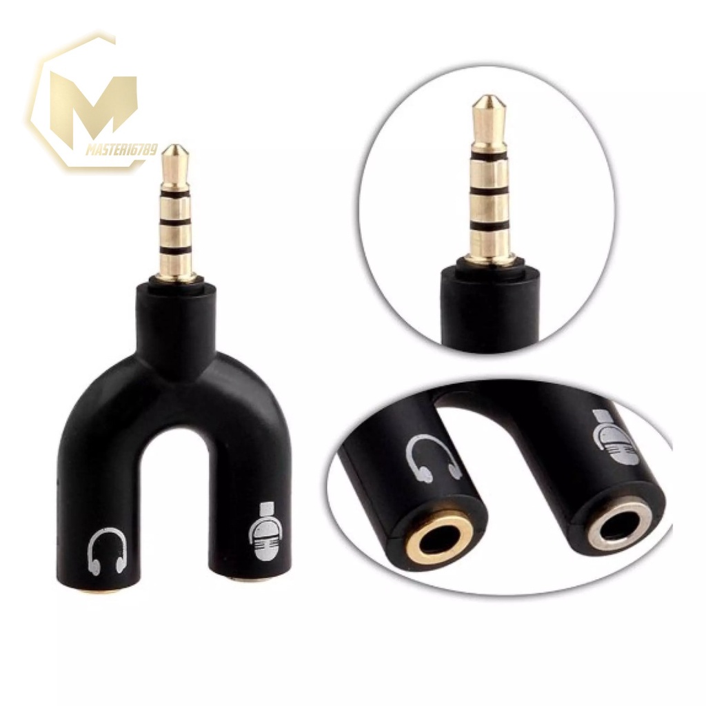 Splitter Audio / Spilter Audio Hp Model U (Mic &amp; Audio) / Splitter Audio U Jack 3.5Mm 2 in 1 MA2552