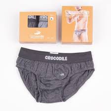 1 Box 2 Pcs Celana Dalam Crocodile - CD Pria Dewasa - Karet Boxer - Kotak Coklat