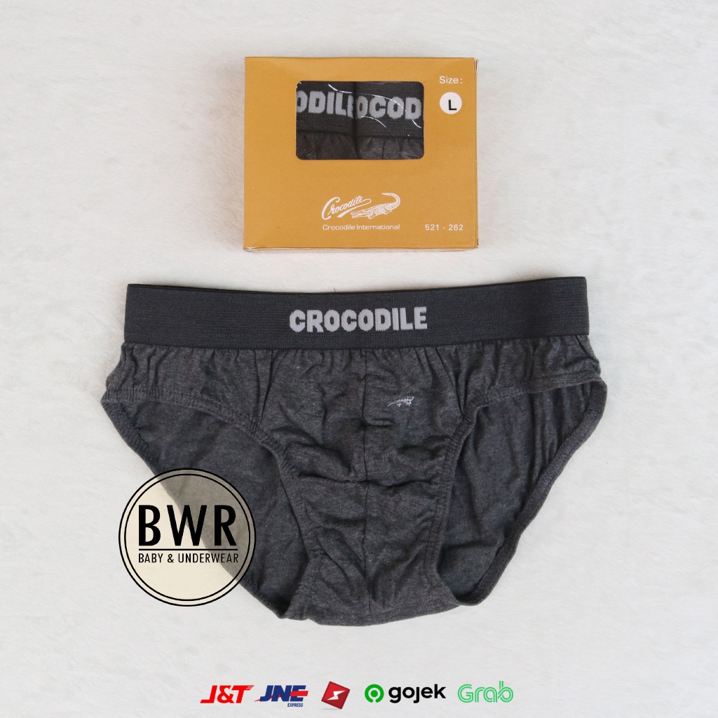  2pcs CELANA  DALAM  CROCODILE  COKLAT CD CROCODILE  