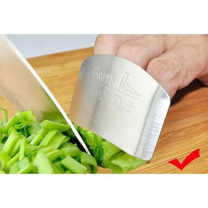 Pelindung Jari Dari Pisau Memasak Stainless Steel Finger Guard