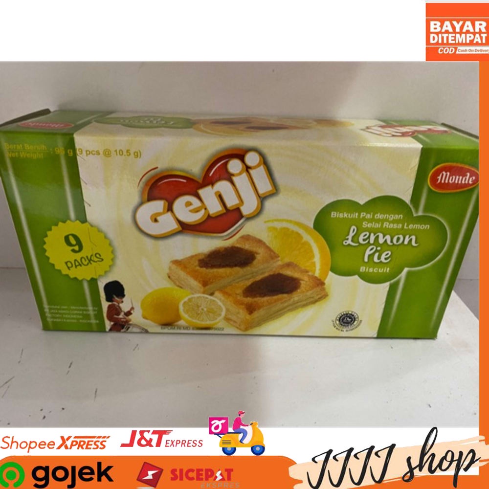 

Monde Lemon Pie Genji Biskuit Cemilan Snack Rasa Lemon Isi 9 pcs 95gr