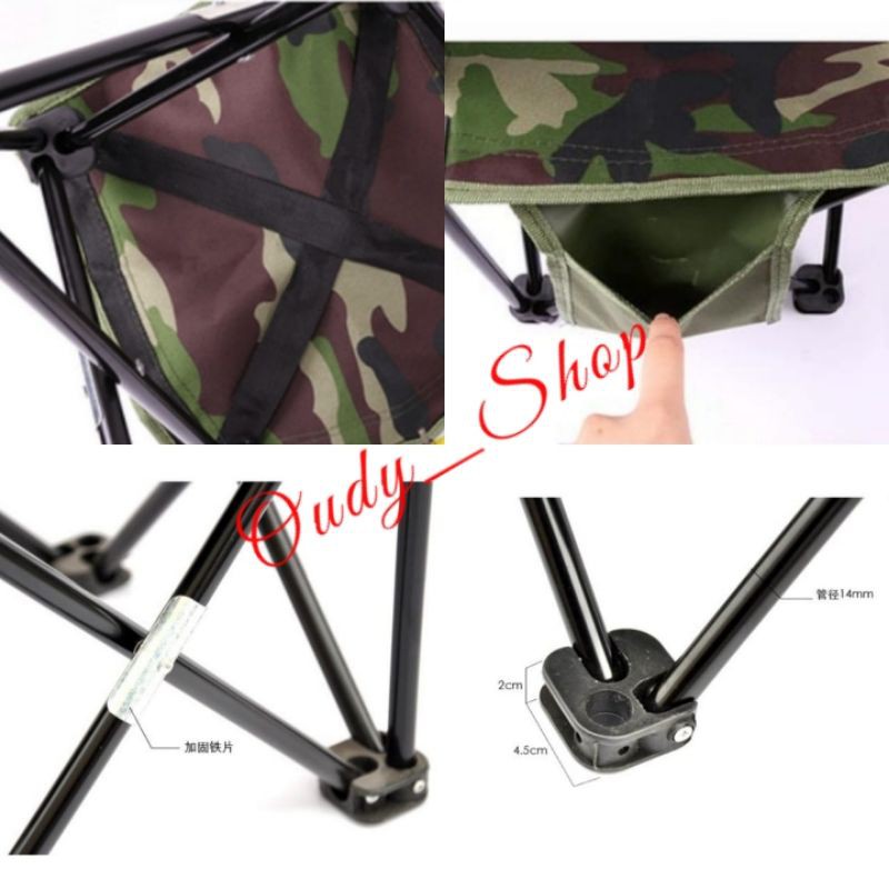 BestSeller! Kursi Lipat Army Kursi Portable Kursi Mancing Camping Perlengkapan Daki Gunung