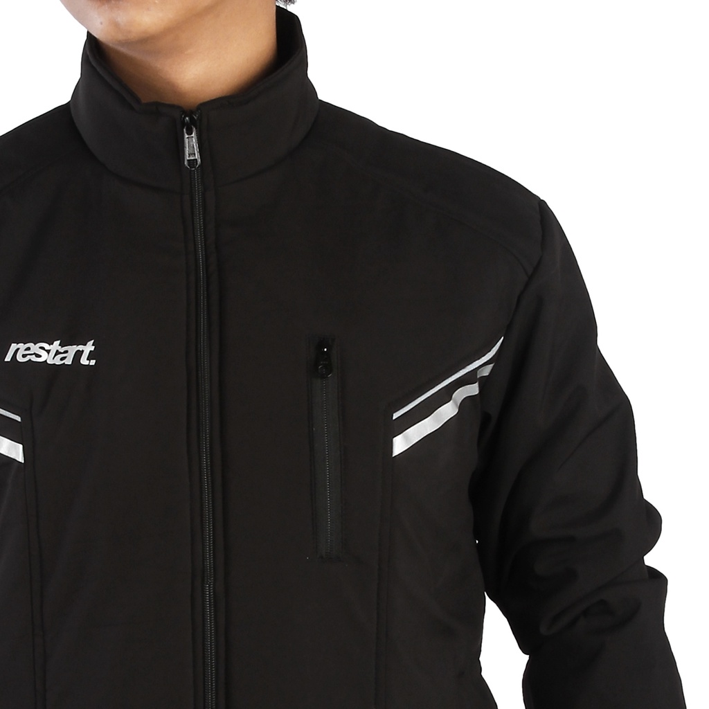 Jaket Motor Pria Bahan Bonding Premium Anti Angin Cocok Untuk Touring Maupun Bergaya Original Restart