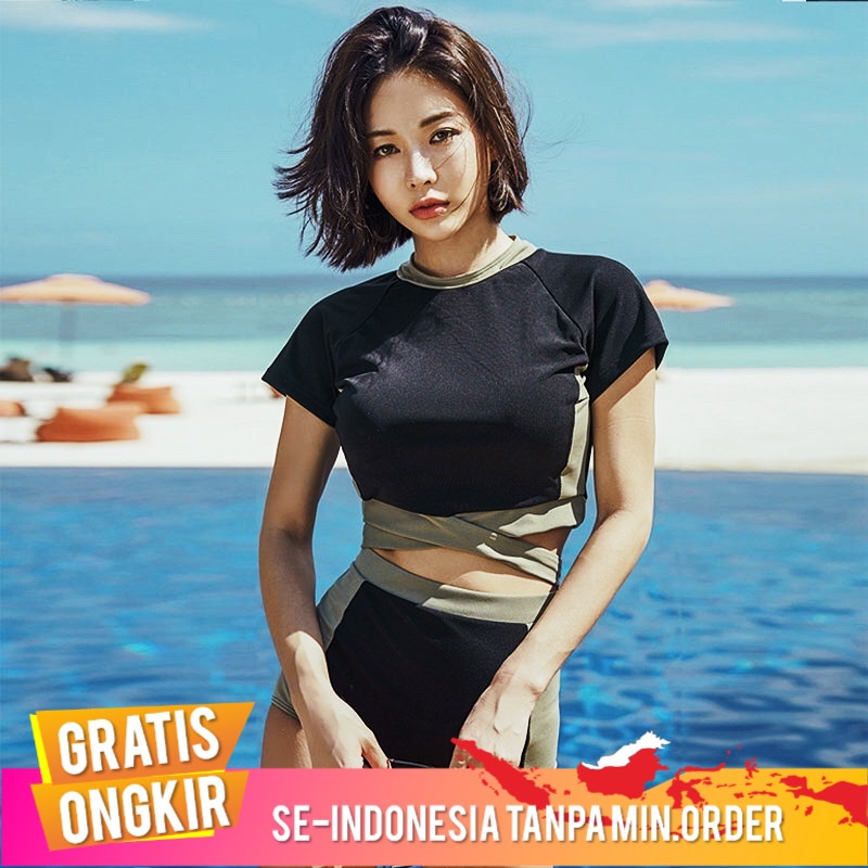Pakaian Renang Korea Olahraga Baju Renang Wanita Split Boxer Sexy Bikini Mahasiswa  Jepang  Korea  P