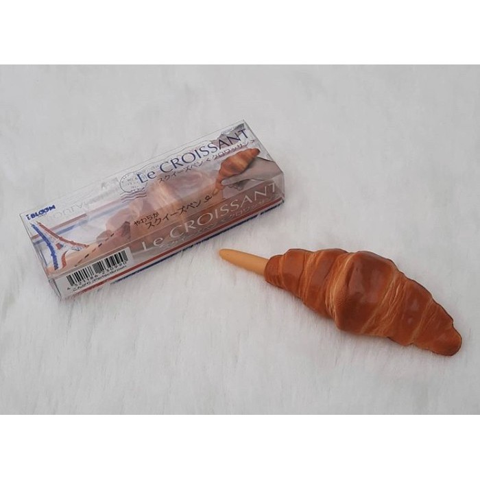 PROMO SQUISHY LICENSED SQUEEZE PEN CROISSANT BY IBLOOM ORI JEPANG