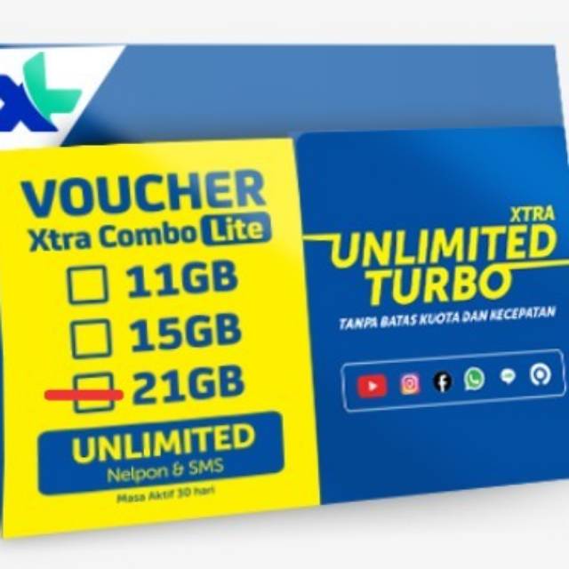 Kartu perdana kuota Xl 21 gb