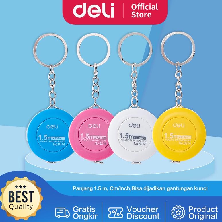 

[(BAYAR DITEMPAT) Deli Meteran Mini Plastik bahan pita fiberglass tidak mudah kerut dan tahan lama 1,5M E8214