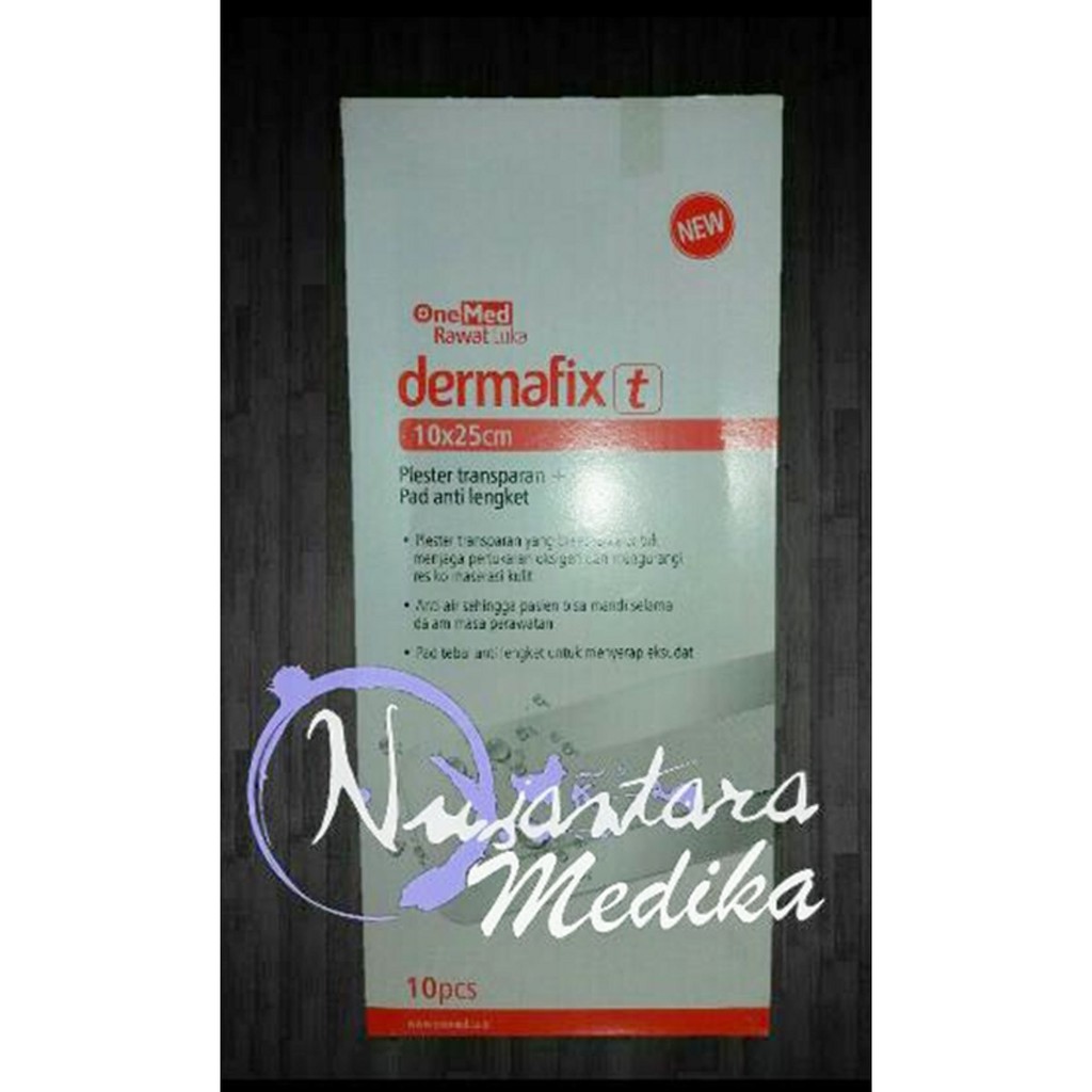 Dermafix T 10 x 25 Plester Luka Original Onemed Transparan Anti Air 10x25 cm