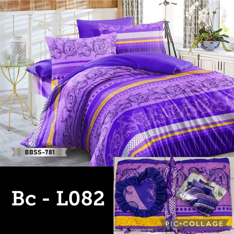 Promo [ Cod ] Natasha Bad Cover Lengkap Dengan Sprei King Size 180x200 Terlaris Free Ongkir