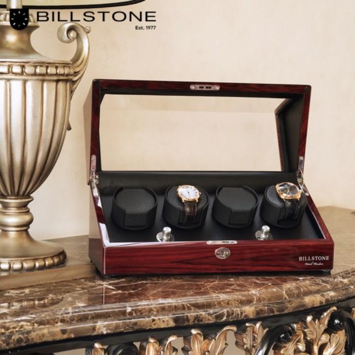 Jual Billstone Collector 4 Watches Winder Rosewood Black Leather
