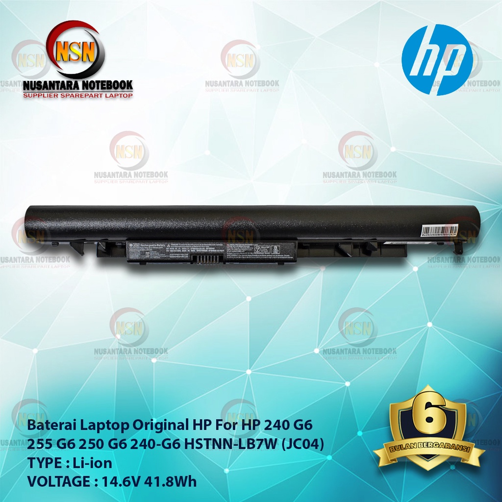 Baterai ORIGINAL HP JC04 240 G6 255 G6 250 G6 240-G6 Batre HSTNN-LB7W