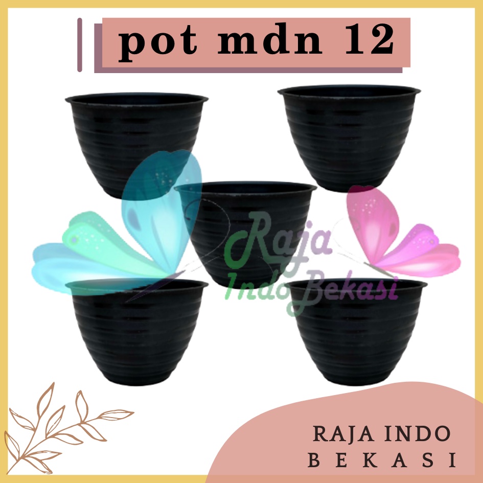 Pot Tawon 12 CM Hitam Pot Tawon Mdn - Pot Plastik 12CM Vas Pot Bunga Tawon Pot Bunga Aglonema