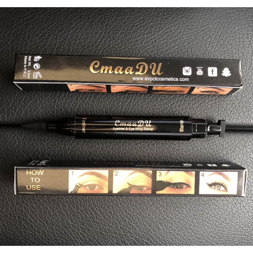 CMAADU Stamps Eyeliner Double Head Black Quick Dry Vamp Tool XX006