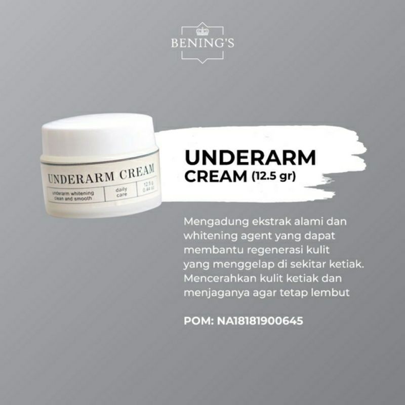 Underarm Cream / Cream Pencerah Ketiak by dr Oky Pratama / Benings_Clinic / Bening Skincare