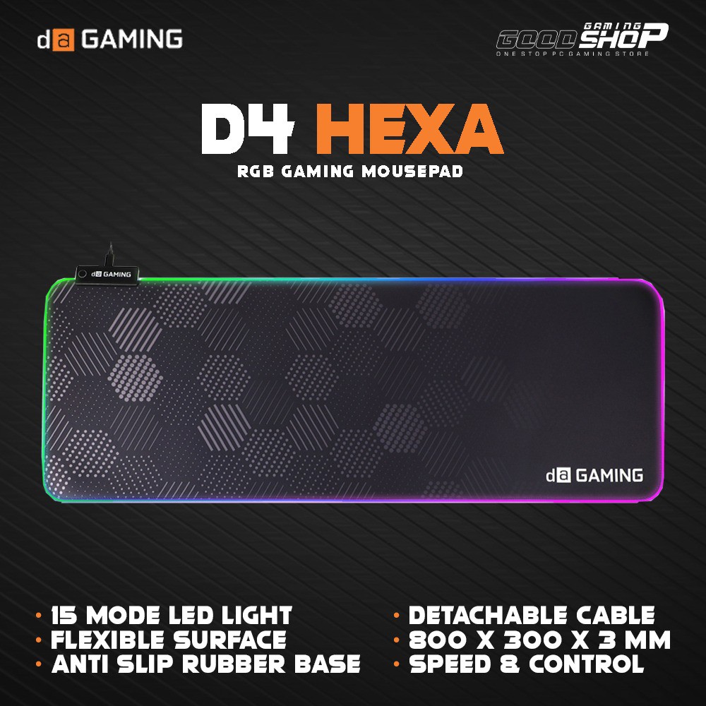 D4 HEXXA MOUSEPAD RGB - Gaming Mousepad