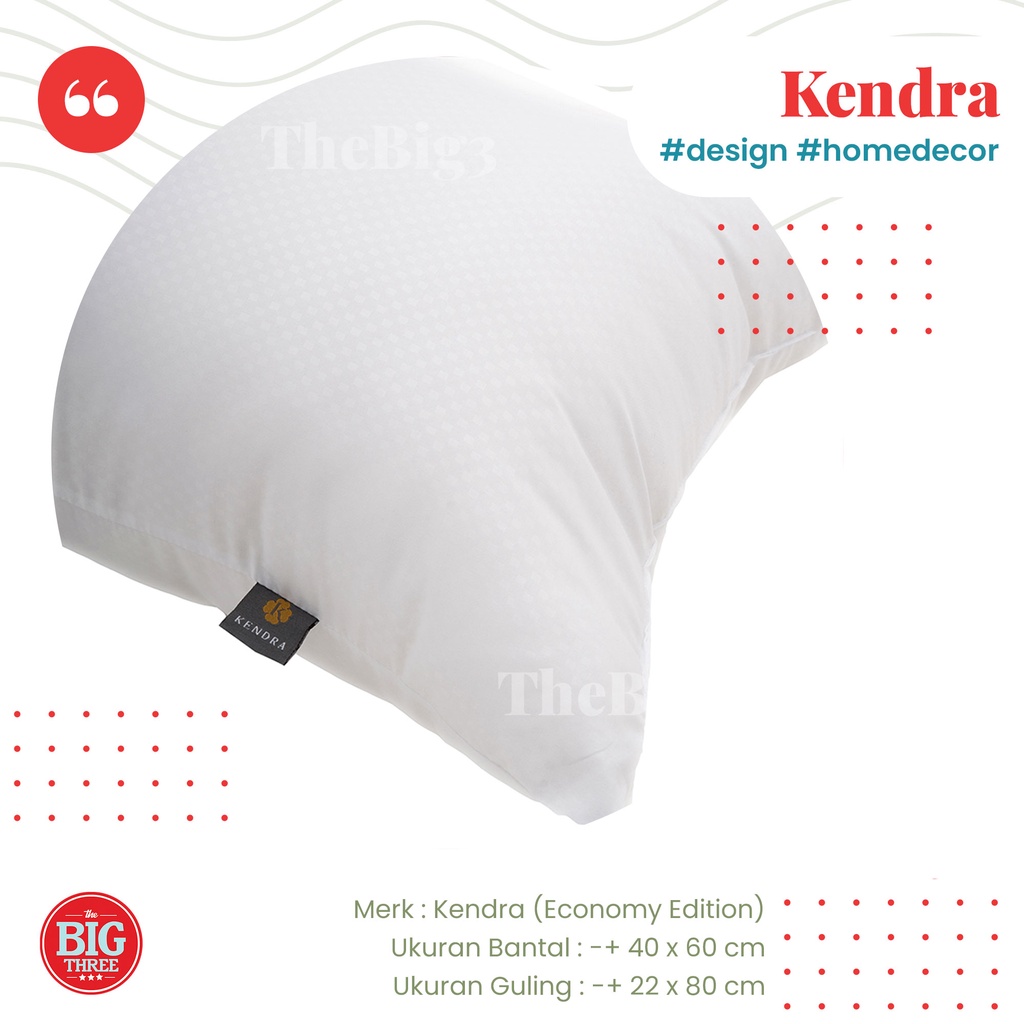 KENDRA ECONOMY - PAKET Bantal + Guling Silikon - Soft Pillow Bolster Super grade AAA - kepala Tidur