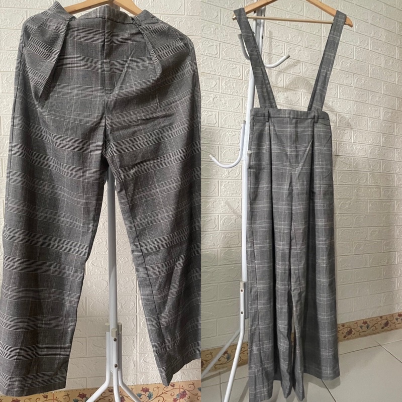 GU Uniqlo celana tartan