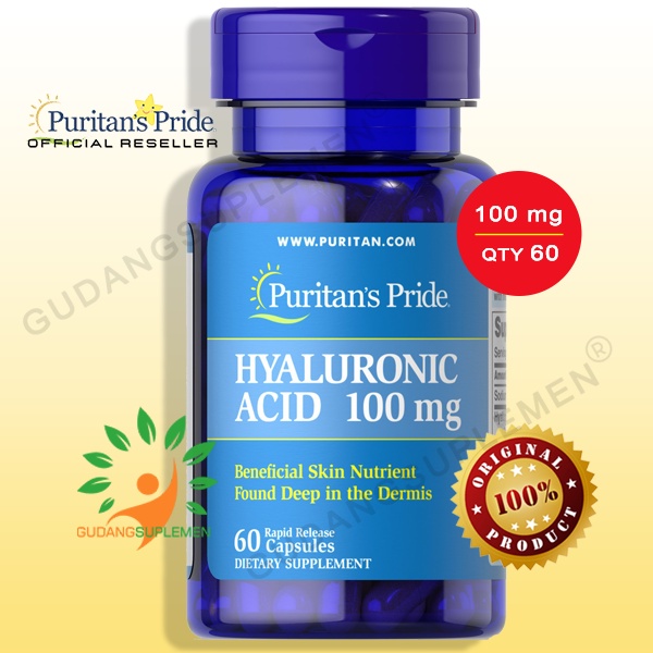 Jual Puritan's Pride HYALURONIC ACID 100 MG 60 Rapid Release