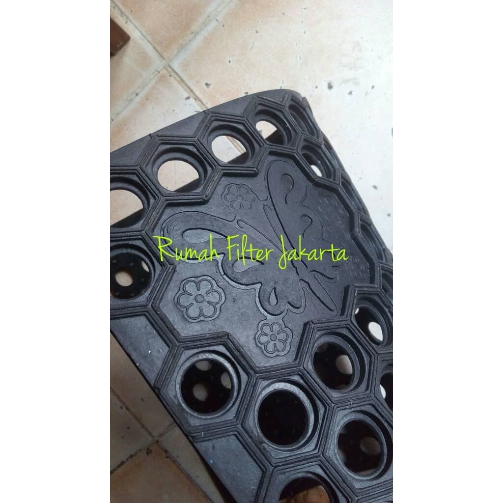 Keset Karet Kamar Mandi Anti Licin Motif Kupu