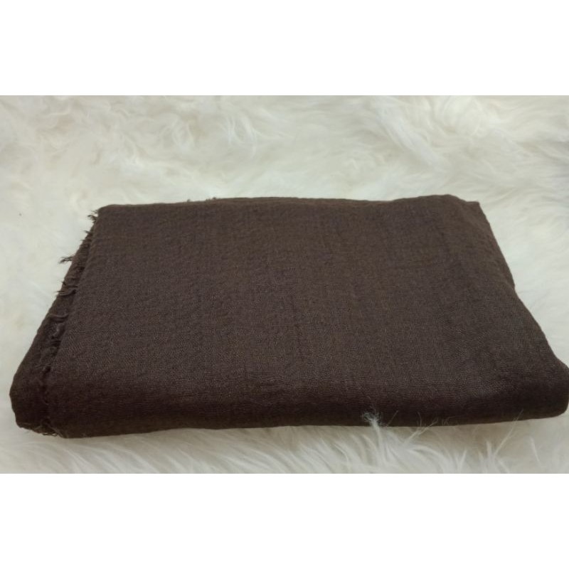 Pashmina Crinckle | Pashmina Shawl | Pashmina Arab | Pashmina Negro Part 2-Coklat tua