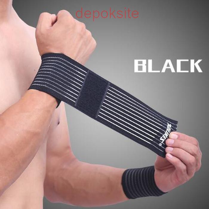 Aolikes 40CM Pelindung Cedera Tangan Elastis Elastic Bandage Wrist Hand Band Guard Gym Fitness