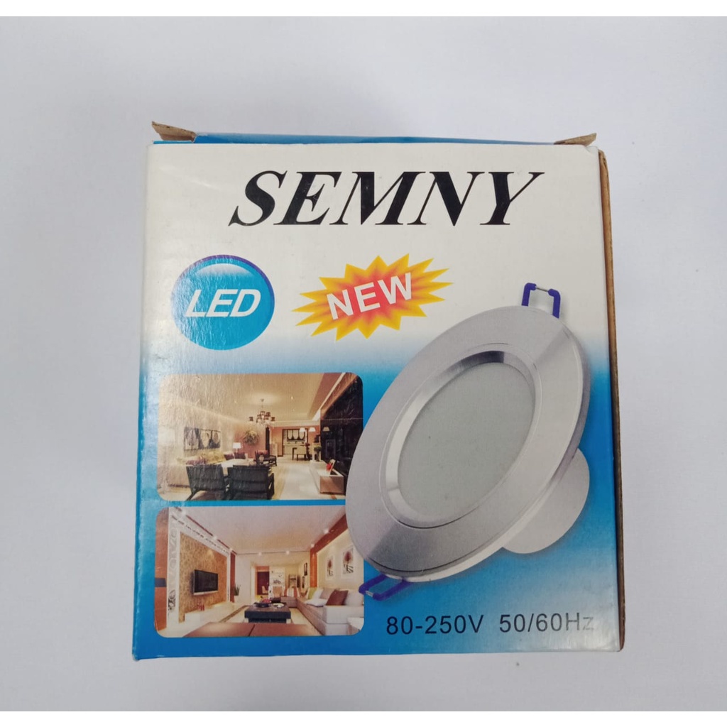 LAMPU LED DOWNLIGHT / LED PLAFON / 3 WATT / SILVER CAHAYA PUTIH