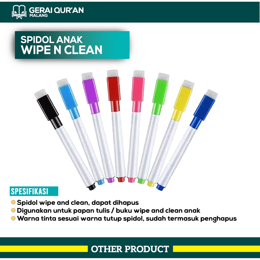 

Spidol Anak Mini Wipe and Clean Penghapus White Board