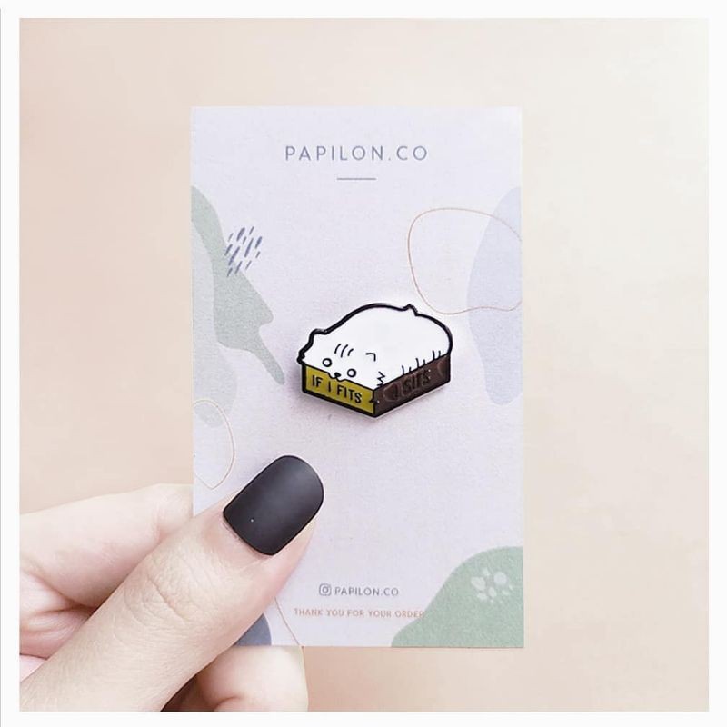 Jual Papilon Bros Cat in Box Enamel Pin Shopee Indonesia