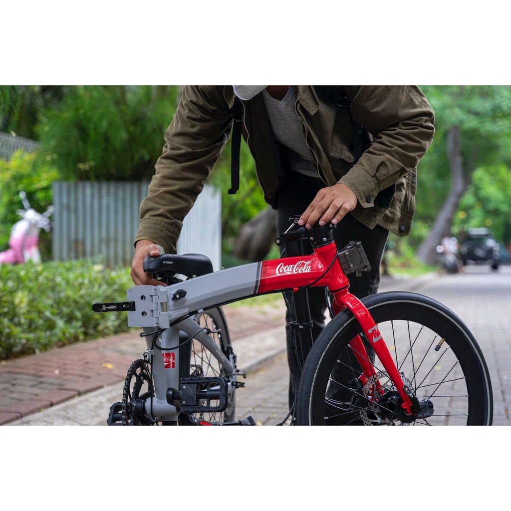 Sepeda Lipat Element Folding Bike Ecosmo Z8 451 Edisi Coca Cola Gratis Helm-8