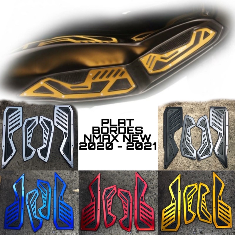 Plat Bordes Nmax New 2020 Karpet Pijakat Kaki Motor Nmax Baru 2021 Full CNC N Max Bordesh Premium