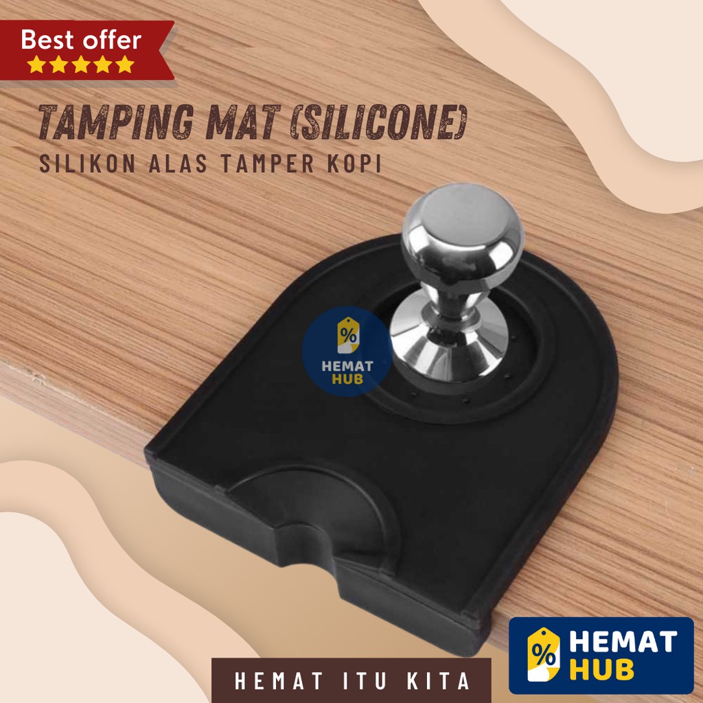 Tamping Mat Silicone Tatakan Matras Alas Tamper  Peralatan Perlengkapan Kopi Espresso Press