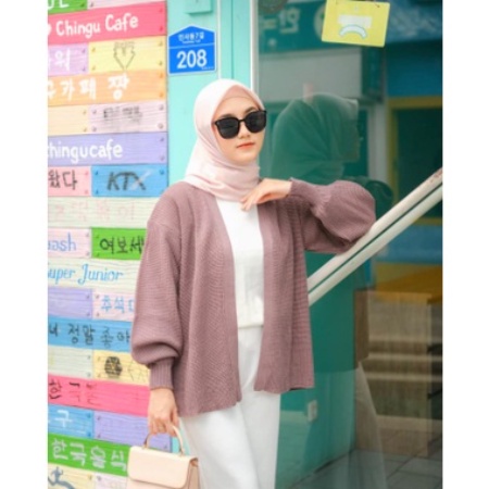 Nolab Cardy Cardigan Outer Rajut Knit Murah Bahan Tebal Halus Premium Realpict Baju Atasan Wanita Setelan OneSet Hijab Muslim COD Free Ongkir Korean Style