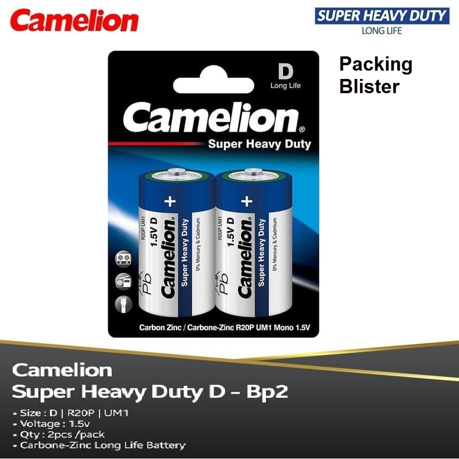 Baterai Camelion Super Heavy Duty Size D Besar isi 2pcs