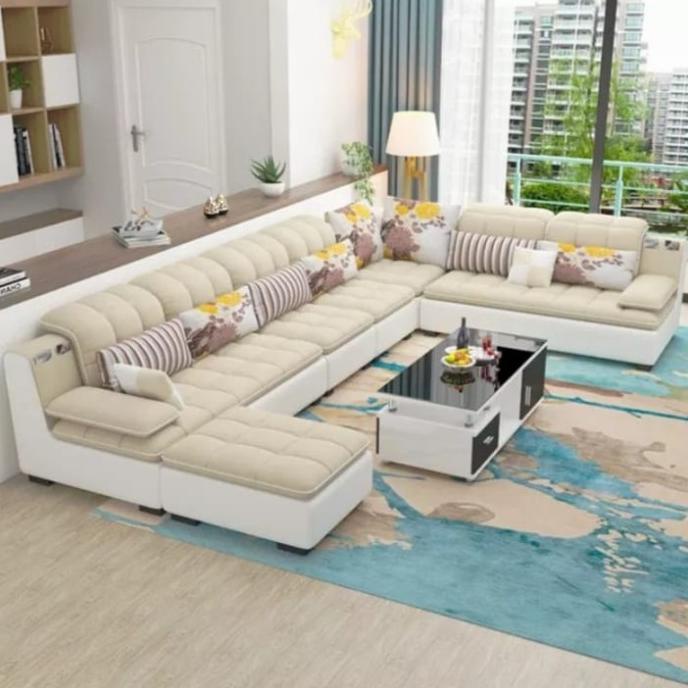 Sofa Minimalis/Sofa/Sofa Letter U/Sofa U/Sofa Ruang Tamu/Kursi Sofa Dessertolshop