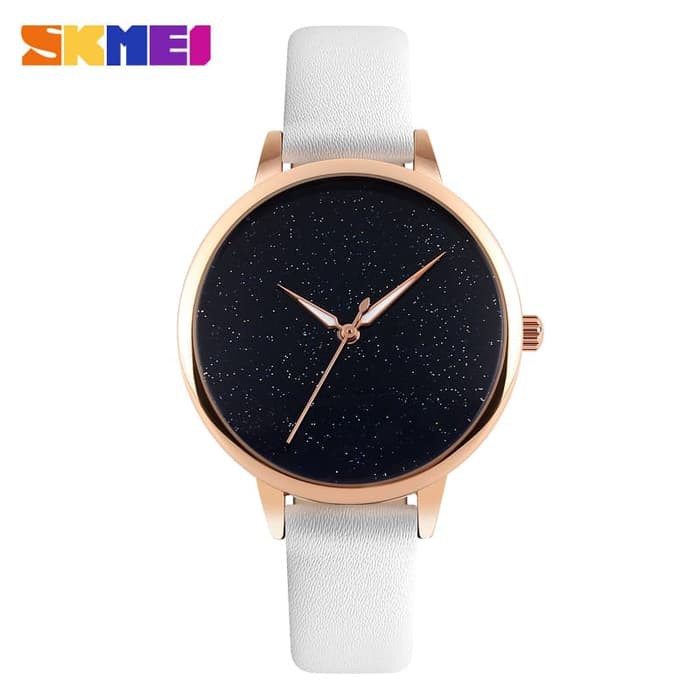 Jam Tangan Wanita Original SKMEI 9141 Simple Anti Air - Warna Putih