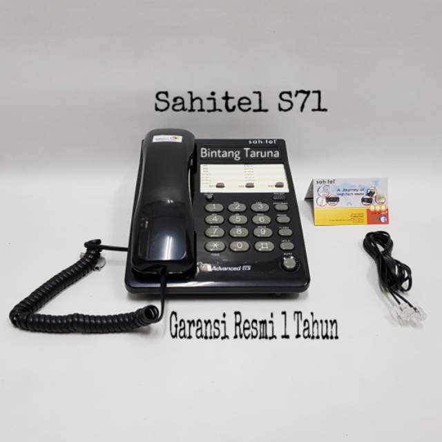 Telepon Rumah Sahitel S71 Telefon Kabel Sahitel S71 (Hitam)