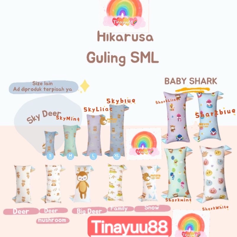 guling hikaru ( bolster ) size  M L READY STOK - HIKARUSA hadiah kado anak kado newborn bantal anak