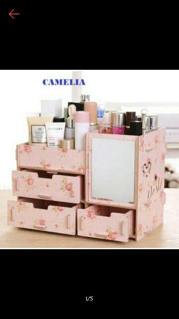 🍭🍭🍭rak Kosmetik Cermin Bahan Kayu / Cosmetic Storage Box R57