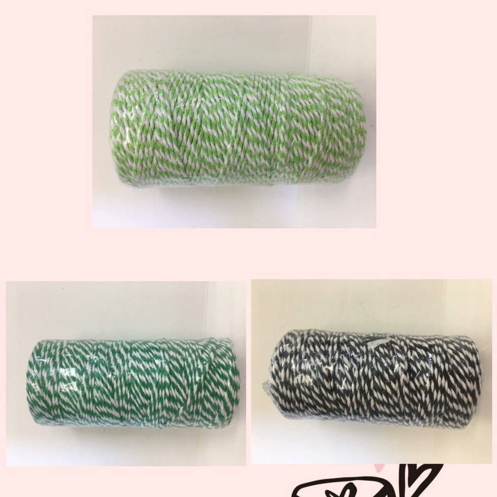 100 METER - BAKERS TWINE  2 MM | BENANG IKAT KATUN | BENANG HIAS | TALI WARNA | COTTON