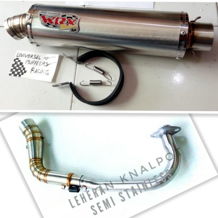 Knalpot Full Set WRX Bulat Scoopy/Beat Old Karbu/New Fi Esp/Pop/Street