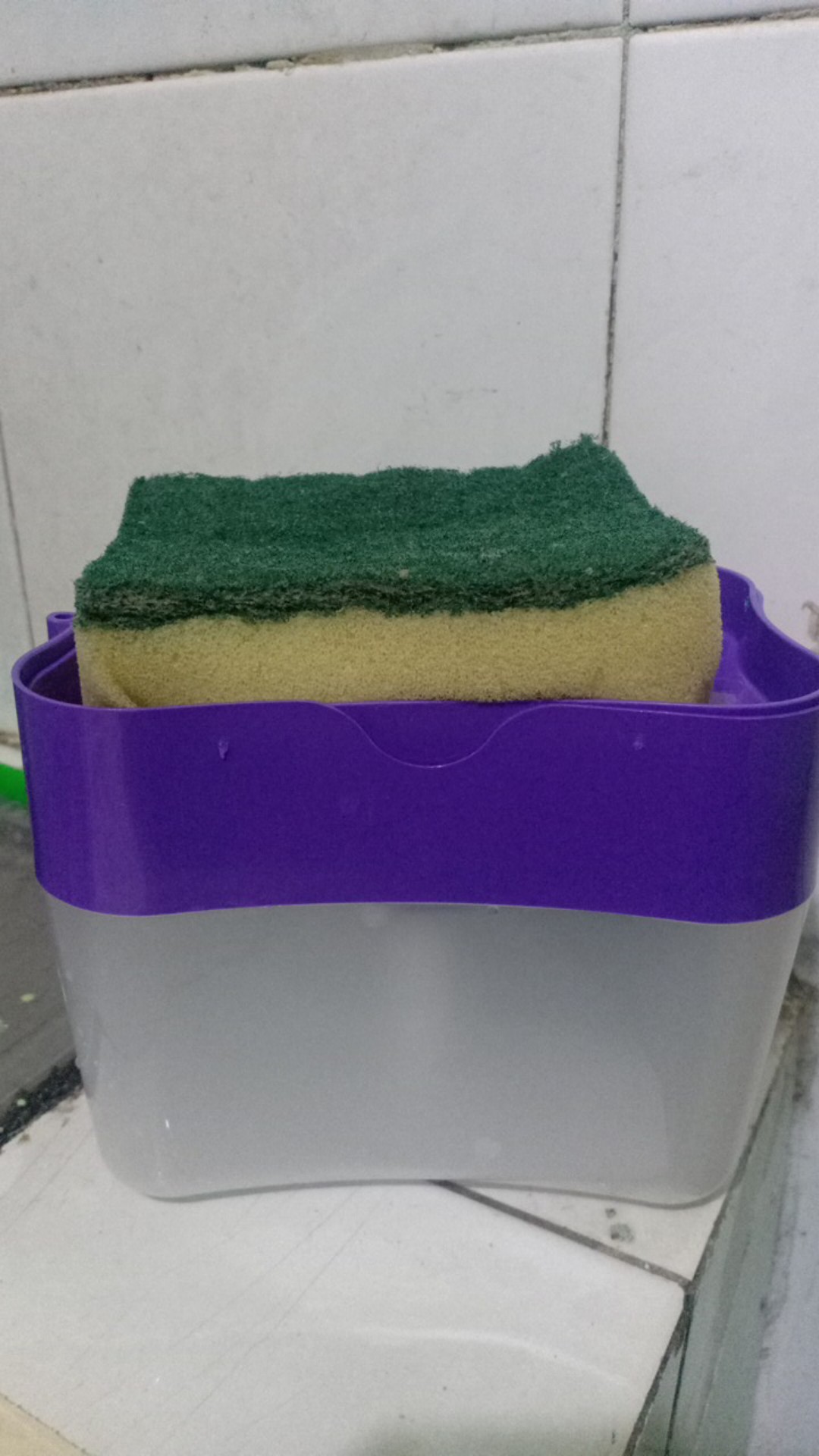 Tempat Sabun Cuci Piring Cairan Busa Sponge Soap Pump Sponge